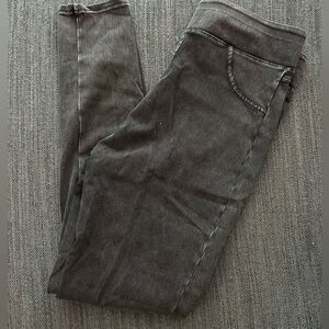 Halara gray/ black denim legging size XL